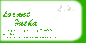 lorant hutka business card